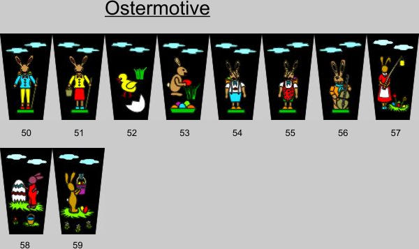 Ostermotive 50		51		52		53		54		55		56		57	 58		59